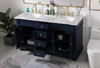 Elegant Decor VF50060DBL 60 inch Double Bathroom Vanity set in Blue