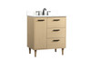 Elegant Décor VF47030MMP-BS 30 inch bathroom vanity in Maple with backsplash