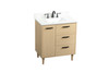 Elegant Décor VF47030MMP-BS 30 inch bathroom vanity in Maple with backsplash