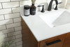 Elegant Décor VF47030MTK-BS 30 inch bathroom vanity in Teak with backsplash