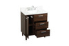 Elegant Décor VF47030MWT-BS 30 inch bathroom vanity in Walnut with backsplash