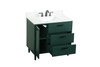 Elegant Décor VF47036MGN-BS 36 inch bathroom vanity in Green with backsplash