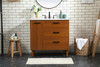Elegant Décor VF47036MTK-BS 36 inch bathroom vanity in Teak with backsplash