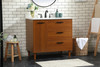 Elegant Décor VF47036MTK-BS 36 inch bathroom vanity in Teak with backsplash