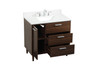 Elegant Décor VF47036MWT-BS 36 inch bathroom vanity in Walnut with backsplash