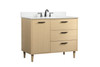 Elegant Décor VF47042MMP-BS 42 inch bathroom vanity in Maple with backsplash