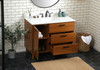 Elegant Décor VF47042MTK-BS 42 inch bathroom vanity in Teak with backsplash