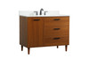 Elegant Décor VF47042MTK-BS 42 inch bathroom vanity in Teak with backsplash