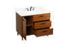 Elegant Décor VF47042MTK-BS 42 inch bathroom vanity in Teak with backsplash