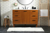 Elegant Décor VF47048MTK-BS 48 inch bathroom vanity in Teak with backsplash
