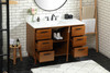 Elegant Décor VF47048MTK-BS 48 inch bathroom vanity in Teak with backsplash
