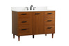 Elegant Décor VF47048MTK-BS 48 inch bathroom vanity in Teak with backsplash