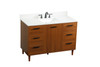 Elegant Décor VF47048MTK-BS 48 inch bathroom vanity in Teak with backsplash