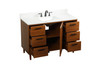 Elegant Décor VF47048MTK-BS 48 inch bathroom vanity in Teak with backsplash