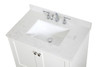 Elegant Decor VF18030WH-BS 30 inch Single Bathroom Vanity in White with Backsplash
