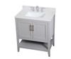 Elegant Decor VF16030GR-BS 30 inch Single Bathroom Vanity in Grey with Backsplash