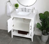 Elegant Decor VF16030WH-BS 30 inch Single Bathroom Vanity in White with Backsplash