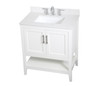 Elegant Decor VF16030WH-BS 30 inch Single Bathroom Vanity in White with Backsplash