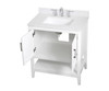 Elegant Decor VF16030WH-BS 30 inch Single Bathroom Vanity in White with Backsplash