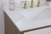 Elegant Decor VF41030WH-BS 30 inch bathroom Vanity in White with Backsplash