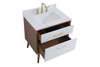 Elegant Decor VF41030WH-BS 30 inch bathroom Vanity in White with Backsplash