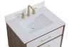Elegant Decor VF41030WH-BS 30 inch bathroom Vanity in White with Backsplash