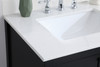 Elegant Decor VF16430BK-BS 30 inch Single Bathroom Vanity in Black with Backsplash