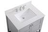 Elegant Decor VF16430GR-BS 30 inch Single Bathroom Vanity in Gray with Backsplash
