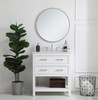 Elegant Decor VF19030WH-BS 30 inch Single Bathroom Vanity in White with Backsplash