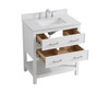Elegant Decor VF19030WH-BS 30 inch Single Bathroom Vanity in White with Backsplash