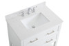 Elegant Decor VF19030WH-BS 30 inch Single Bathroom Vanity in White with Backsplash