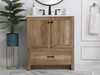 Elegant Decor VF2830NT-BS 30 inch Single Bathroom Vanity in Natural oak with Backsplash
