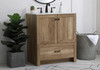 Elegant Decor VF2830NT-BS 30 inch Single Bathroom Vanity in Natural oak with Backsplash