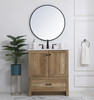 Elegant Decor VF2830NT-BS 30 inch Single Bathroom Vanity in Natural oak with Backsplash