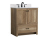 Elegant Decor VF2830NT-BS 30 inch Single Bathroom Vanity in Natural oak with Backsplash