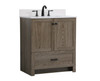 Elegant Decor VF2830WO-BS 30 inch Single Bathroom Vanity in Weathered oak with Backsplash