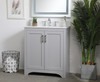 Elegant Decor VF17030GR-BS 30 inch Single Bathroom Vanity in Grey with Backsplash