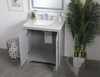 Elegant Decor VF17030GR-BS 30 inch Single Bathroom Vanity in Grey with Backsplash