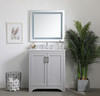 Elegant Decor VF17030GR-BS 30 inch Single Bathroom Vanity in Grey with Backsplash