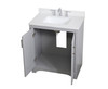 Elegant Decor VF17030GR-BS 30 inch Single Bathroom Vanity in Grey with Backsplash