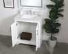Elegant Decor VF17030WH-BS 30 inch Single Bathroom Vanity in White with Backsplash