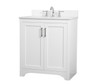 Elegant Decor VF17030WH-BS 30 inch Single Bathroom Vanity in White with Backsplash