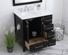 Elegant Decor VF18832BK-BS 32 inch Single Bathroom Vanity in Black with Backsplash