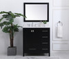 Elegant Decor VF18832BK-BS 32 inch Single Bathroom Vanity in Black with Backsplash