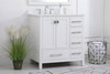 Elegant Decor VF18832WH-BS 32 inch Single Bathroom Vanity in White with Backsplash
