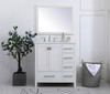 Elegant Decor VF18832WH-BS 32 inch Single Bathroom Vanity in White with Backsplash