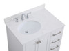 Elegant Decor VF18832WH-BS 32 inch Single Bathroom Vanity in White with Backsplash