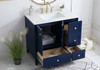Elegant Decor VF18036BL-BS 36 inch Single Bathroom Vanity in Blue with Backsplash