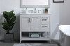 Elegant Decor VF16036GR-BS 36 inch Single Bathroom Vanity in Grey with Backsplash