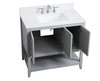 Elegant Decor VF16036GR-BS 36 inch Single Bathroom Vanity in Grey with Backsplash